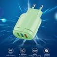 thumbnail image 3 of 3-port USB Charging Head Macaron Color Matching Charging Head Portable USB Charging Head, 3 of 5