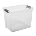 thumbnail image 3 of Sterilite 108 Qt. Clear Stacker Storage Container w/ Latching Lid, (4 Pack), 3 of 12