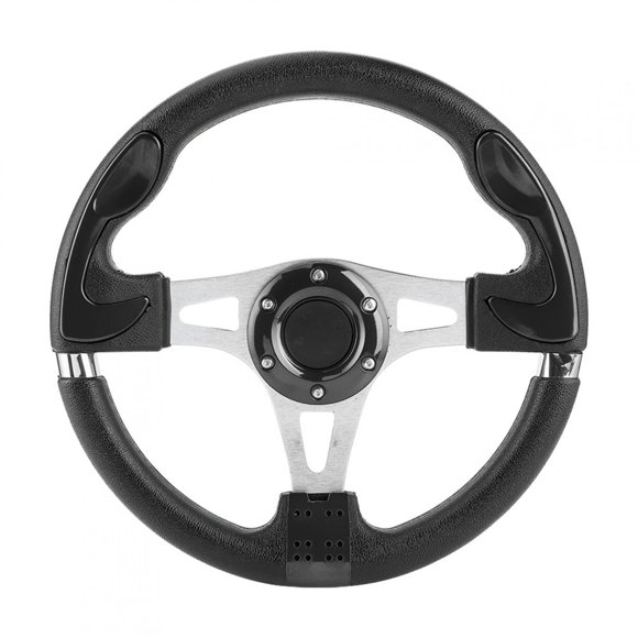 Fugacal Sport Steering Wheel 320mm/12.5in Aluminum PVC 6-Bolt Steering Wheel With Horn Button Universal Auto Modified Parts Steering Wheel