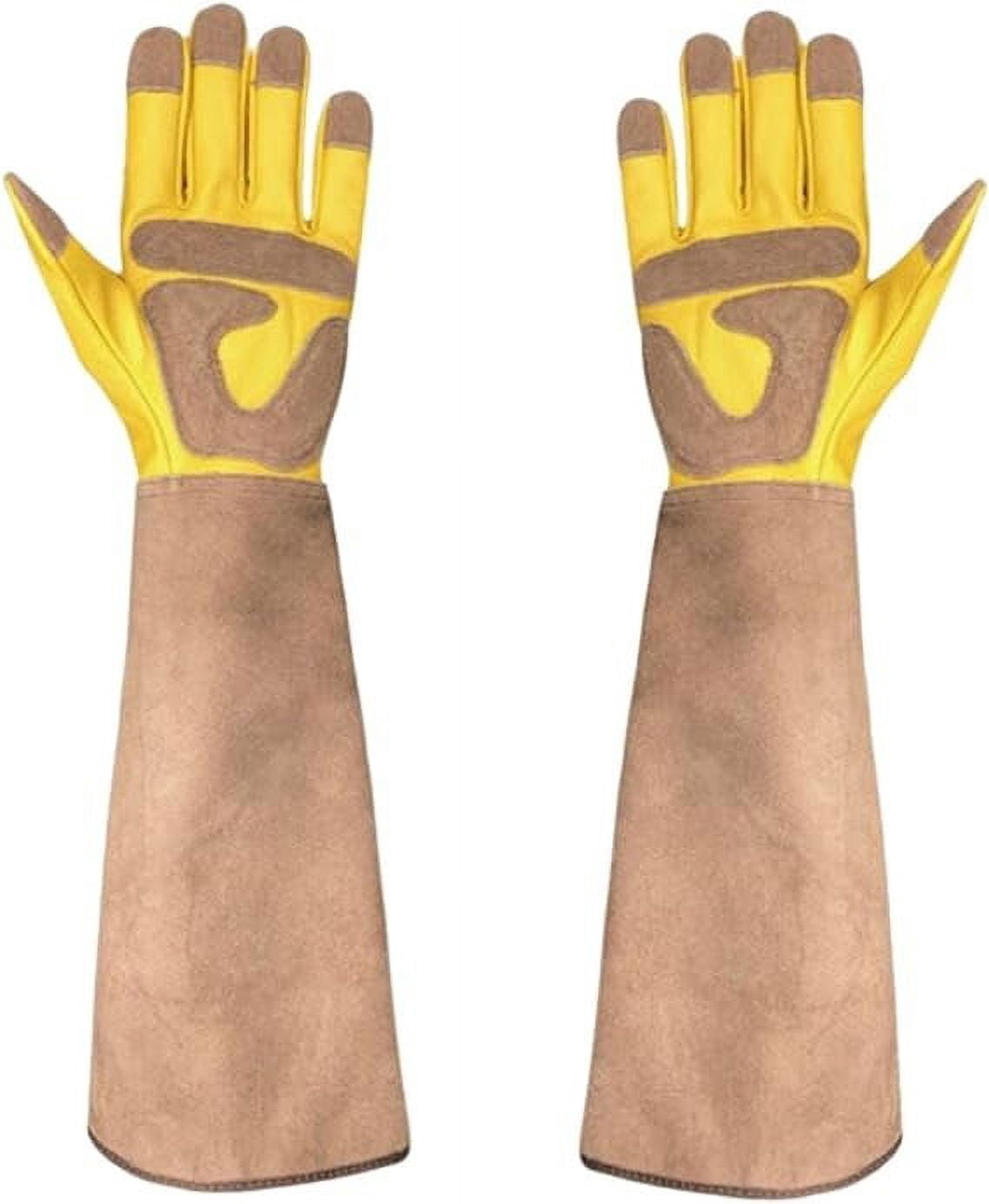 Welding Gloves Leather Gardening Gloves ，Protection Gloves Welder's Gloves Welding Work Gloves (Size : M)