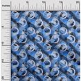 thumbnail image 2 of oneOone Silk Tabby Blue Fabric Abstract Sewing Material Print Fabric By The Yard 42 Inch Wide, 2 of 4