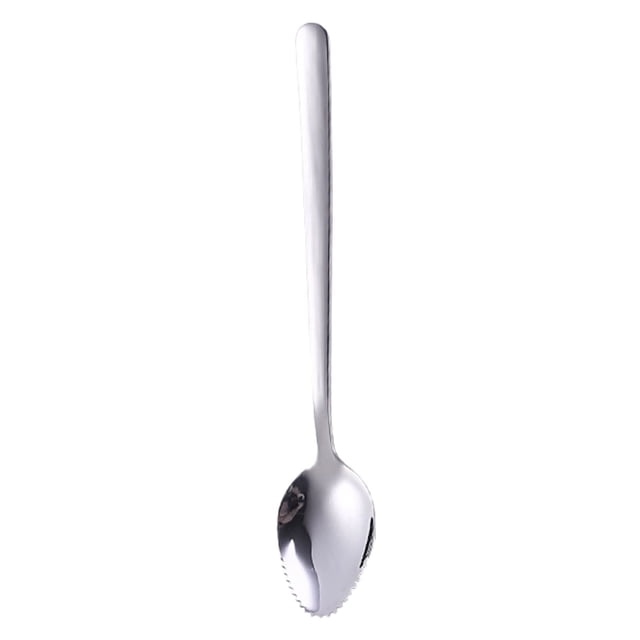 Serrated Stainless Steel Fruit Spoon Puree Tool for Babies Durable Maternity Feeding Tableware