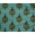 thumbnail image 4 of oneOone Polyester Lycra Fabric Leaves & Floral Block Printed Fabric 1 Yard 56 Inch Wide, 4 of 4