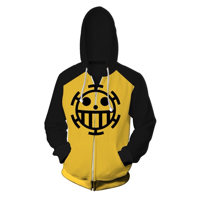 One Piece Cardigan à Capuche à Fermeture à Glissière Imprimé 3D Anime
