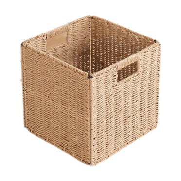 GUOOL Storage Basket Decor Organizer Bin Storage Case Sundries Basket Woven Basket 30x30x30cm