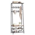 thumbnail image 4 of Kojooin Wooden Coat Rack with Shoe Bench, Sturdy Shoe Rack Organizer for Hallway, Mudroom, Bedroom, 4 of 8