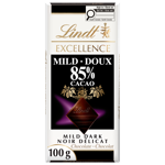 Lindt EXCELLENCE Mild 85 % Barre de chocolat noir, 100g
