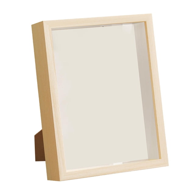 Lipstore DIY Shadow Box Frame 3cm Decorative Dried Flower Display Frame Box Wood Color