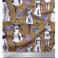 thumbnail image 1 of Soimoi Polyester Crepe Fabric Women & Camera Fashion Printed Fabric 1 Yard 42 Inch Wide, 1 of 3