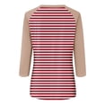 thumbnail image 4 of Mefallenssiah Blouses pour Femmes Décontractées Mode Féminine T-Shirt Imprimé Manches 3/4 Blouse Col Rond Hauts Décontractés, 4 of 5