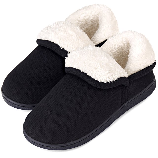 VONMAY Bottes Pantoufles Duveteuses pour Femmes Bottillons en Mousse Mémoire Chaussures de Maison Intérieur Extérieur