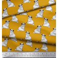 thumbnail image 3 of Soimoi Moss Georgette Fabric Pug Dog Print Sewing Fabric Yard 42 Inch Wide, 3 of 3
