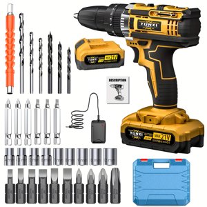 DGB Cordless Handheld Drill Driver, Electric Power Screwdriver Drill, Versatile Tool for Drilling, Fastening, and Assembly, Perfect for DIYers