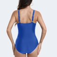 thumbnail image 4 of FhsagQ Womens Swimsuit Sets Leather New Solid Color Mesh Splicing Piece Swimsuit and Fashionable and Backless Swimsuit Red Swimsuit Sets for Women Crotchless Blue L, 4 of 4