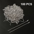 thumbnail image 3 of Unique Bargains Stainless Steel Logo Bead Ball Chain Keychain Connector 4 Inche Long 100pcs, 3 of 6