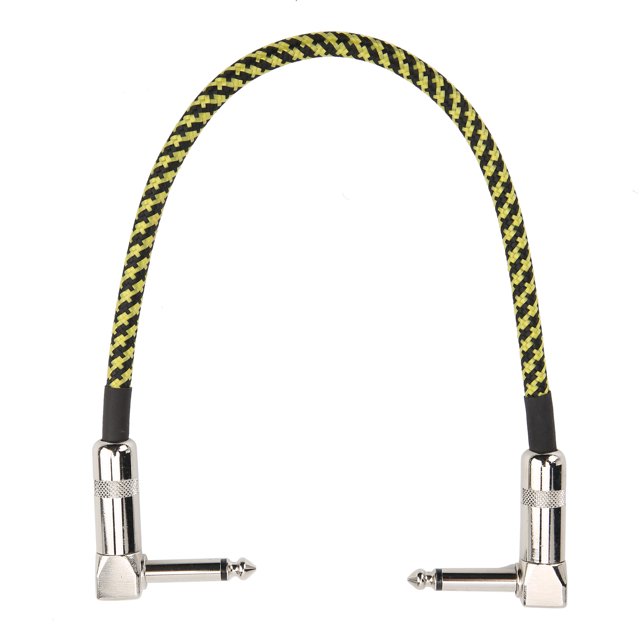 Câble Audio d'Instrument, Cordon de Basses Rétro pour Microphone pour Noir Blanc,Noir Bleu,Noir Jaune
