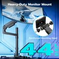 thumbnail image 3 of Bras de Moniteur Ultra Grand pour Écran Incurvé Robuste Supporte des Lb Bras de Moniteur à Ressort à Gaz Réglable Support de Bureau avec Pince en C Base à Oeillets / Support Vesa, 3 of 9