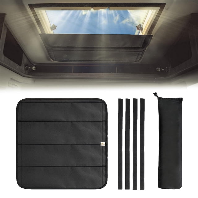 Skylight Shade Stay Comfortable And Inside Camper Cool Inside Camper Foldable Magnets RV Blackout Ventilation 41*41 strap
