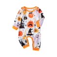 thumbnail image 1 of SUNSIOM Family Matching Halloween Pajamas, Baby Rompers/Bat Pumpkin Letter Print Sleepwear Set, 1 of 6