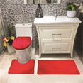thumbnail image 1 of Kashi Home RS057036 Ensemble de Tapis de Bain Connie & 44; Rouge - 3 Pièces, 1 of 1