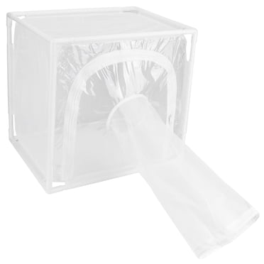 Enclos Extérieur Durable pour Habitat d'Insectes avec Cadre en PVC et Maille Fine - Cage Ventilée d'Élevage de Papillons 15.7x11.8x15.7 Po (40x30x40cm) pour Serre, Conception Antiparasitaire, Assemblage et Rangement Faciles
