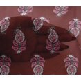 thumbnail image 4 of oneOone Viscose Chiffon Fabric Leaves & Paisley Block Printed Fabric 1 Yard 42 Inch Wide, 4 of 4