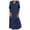 Dark Blue, variant on Mrat Women's Long Maxi Denim Dress V Neck Roll Sleeve Loose Long Shirt Dresses Casual Solid Split Jean Dress S-22 Dark Blue XXL