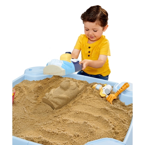 Little Tikes Bluey Beach Day Sandbox with 6 Accessories, Bluey