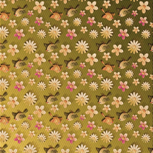 Ahgly Company Tapis d'Intérieur Lavable en Machine Carré Jaune Transitionnel, 5 Pieds Carré
