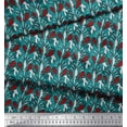 thumbnail image 2 of Soimoi Rayon Fabric Leaves & Floral Block Decor Fabric Printed Yard 42 Inch Wide, 2 of 3