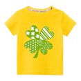 thumbnail image 1 of MeetoTime T-shirt Uni à Col Rond pour Tout-Petits Enfants Imprimé Fête de la Saint-Patrick Manches Courtes pour Garçons Filles, 1 of 3