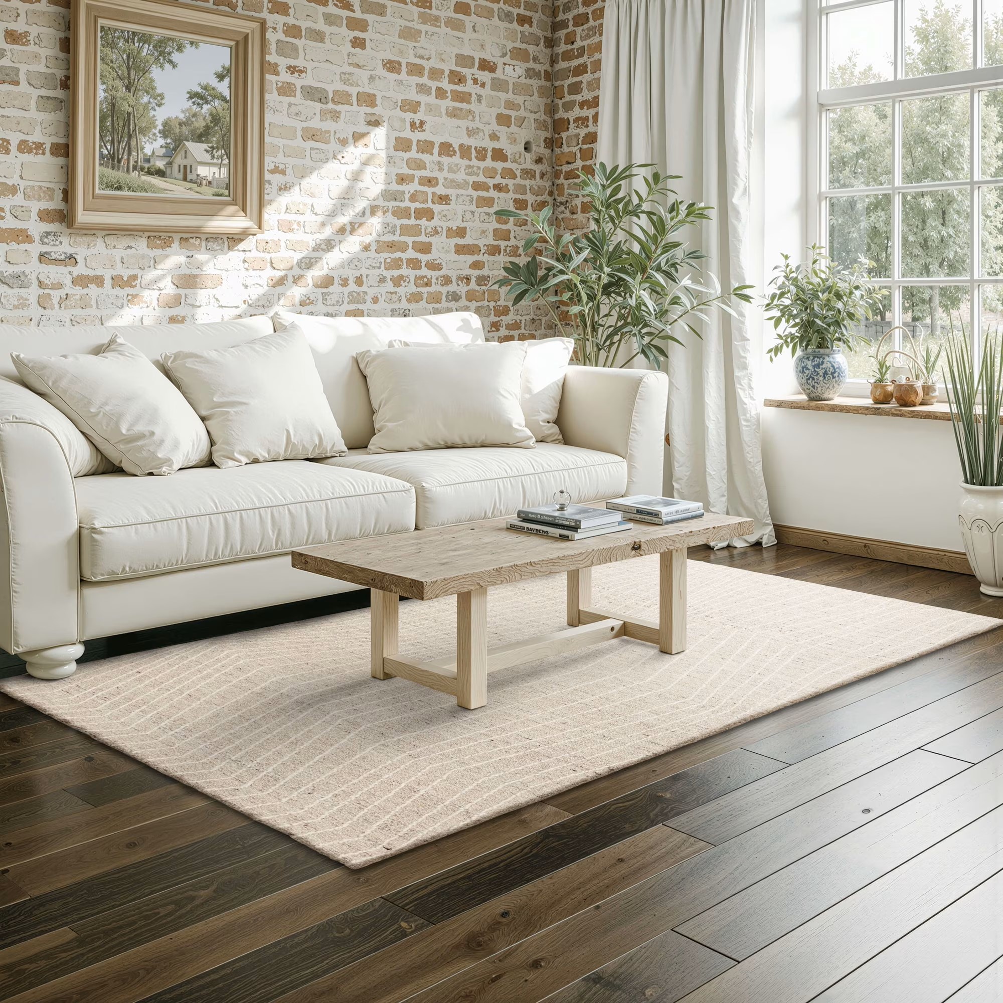 Mohawk Home HERITAGE Low Pile Ivory Neutral, Area Rug 5x7, Ideal for Livingroom, Dining area, Bedroom
