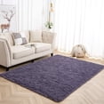 thumbnail image 1 of SUSUZI 5' x 7' Shaggy Area Rug, 2 Inch Thick Fluffy Plush Carpet with Non-Slip PVC Back, Soft Polypropylene Floor Rug for Bedroom Living Room Kids Room Home Décor, Purple, 1 of 6