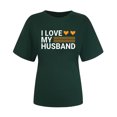 thumbnail image 5 of Penkiiy T-Shirt Femme J'aime Mon Mari Mignon Relation Mariée 2TG Vert, 5 of 5