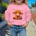 thumbnail image 2 of Couverture Portable pour Enfants, Chandails à Capuchon Doux pour Filles, Automne et Hiver, Mignon Imprimé Vache, Col Rond, Manches Longues, Chandail Décontracté Sans Capuche, 2 of 4
