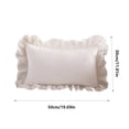 thumbnail image 3 of XYAIYT Soft Decorative Throw Pillow Cover Ruffled Design Elegant Home Decor for Living Room Bedroom Office Sofa Cushion Easy to Insert Hidden Zipper Machine Washable Touch(White,Tpye1), 3 of 6