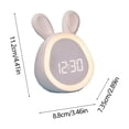 thumbnail image 3 of Lksixu Adorable Bunny Réveil avec Veilleuse pour Chambres avec Réglages Intelligents, Alarmes de Luminosité Réglables et Multiples Sonneries pour Tous les Âges Gadgets de Cuisine, 3 of 6