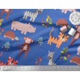 thumbnail image 2 of Soimoi Poly Georgette Fabric Berries & Animals Cartoon Print Fabric by Yard 42 Inch Wide, 2 of 3