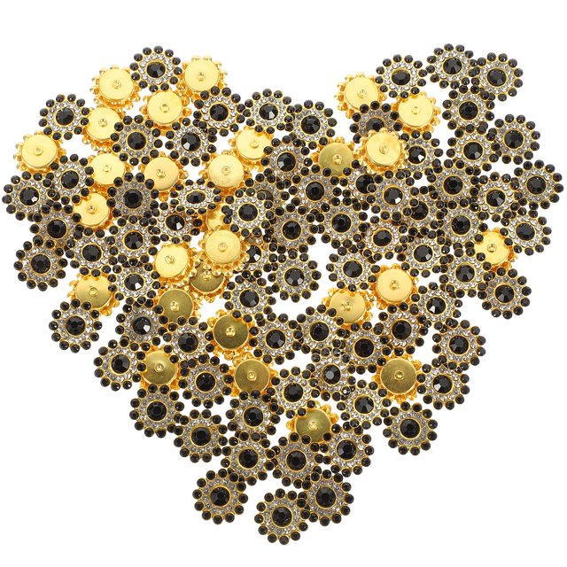 1 Sac Broche Décoration Strass Plat pour Bandeau Artisanat