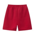 thumbnail image 5 of Curenmufel Shorts Garçon Shorts Garçons Shorts de Sport Shorts de Course Actifs Shorts Athlétiques Shorts de Basketball Shorts de Performance 5t 6t (Rouge,5-6 Ans), 5 of 5