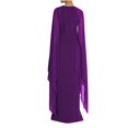 thumbnail image 4 of CHOK Robe de Soirée pour Femmes Formelle Maxi Cape Fendue Longue Robe Grande Taille Longueur au Sol Robe Maxi de Fête Élégante Chic (X-Grand Rouge), 4 of 5