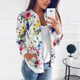 thumbnail image 2 of Leutsin Blouson Bomber pour Femme Mince d'Été Haut Manteau Transitionnel à Fermeture Éclair Col Montant Vêtement d'Extérieur, 2 of 5