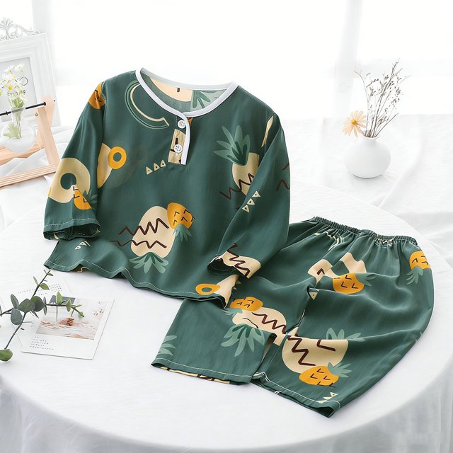 Tenue d'Intérieur d'Été à Manches Courtes Imprimée pour Garçons et Filles