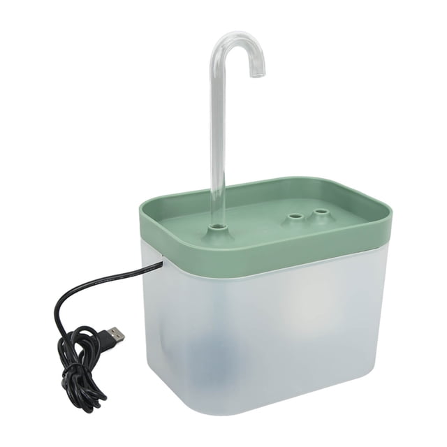 Pet Drinking Fountain, Automatic Circulation Cat Water Fountain For Cats Transparent Turquoise