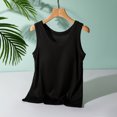 thumbnail image 1 of UPPADA Womens Crewneck Tank Tops Summer Sleeveless Scoop Neck Tees Solid Color Basic Slim Fitted Cami Shirts Womens Tank Tops Camisole Top Built In Bra Adjustable Straps,Clearance on sale, 1 of 6