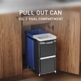 thumbnail image 3 of Simplehuman 35 Liter / 9.3 Gallon Under Counter Kitchen Cabinet Pull-Out Recycling Bin and Trash Can, 3 of 6