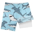 thumbnail image 3 of Hiiyo Maillots de Bain Imprimé Requin pour Petits Garçons avec Doublure de Compression Shorts de Bain, 3 of 4
