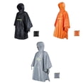 thumbnail image 4 of Transemion Adult Rain Poncho Waterproof Reusable With Adhesive Fastener Lightweight orange, 4 of 6