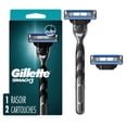 thumbnail image 2 of Gillette Mach3 Shaving Razor for Menillette 3-Blade Razor Handle for Men’s Grooming, 2 Razor Blade Refills, Razor Blades with Lubrication Strip, 2 of 18