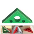 thumbnail image 2 of Clearance! Sweet Home Farm Tools Home Improvement 45/90 Triangle Ruler Aluminum Alloy Frosted Right Angle Gauge Woodworking Drafting Triangles Protractor Measuring Tool One Size Green, 2 of 9